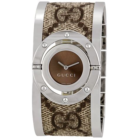 gucci 112 twirl bangle ladies watch|gucci twirl watch battery replacement.